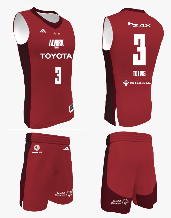 B.LEAGUE2023-24シーズン「adidas ALVARK FAN ユニフォーム」デザイン