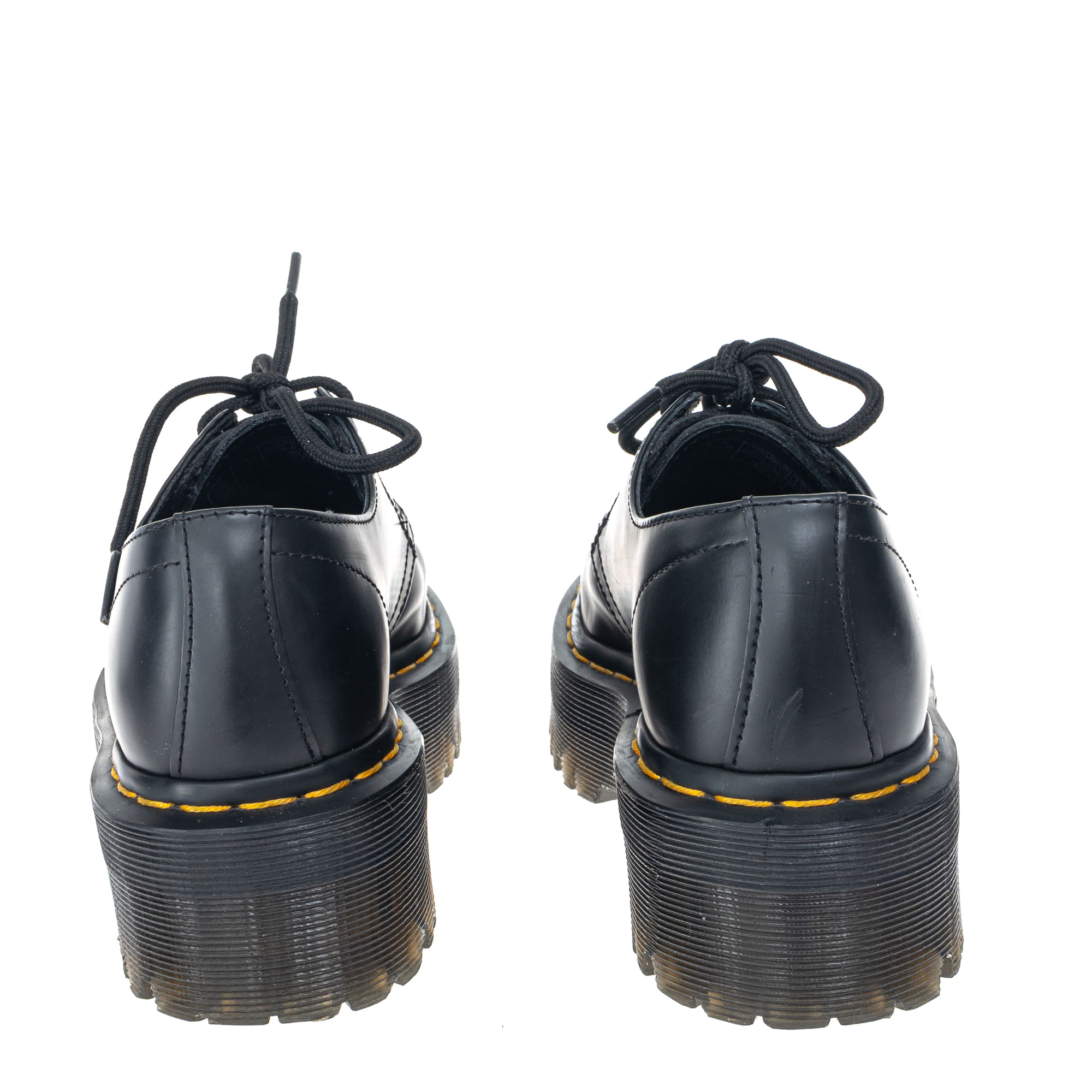 Oxford Dr. Martens 1461 QUAD Plataforma Preto | Brechó de luxo
