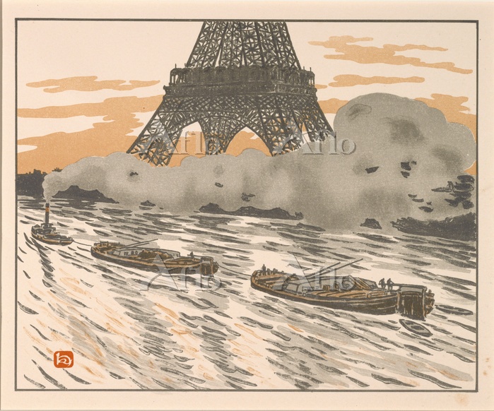 アンリ・リヴィエール 「エッフェル塔三十六景 川船」 [23313239]の