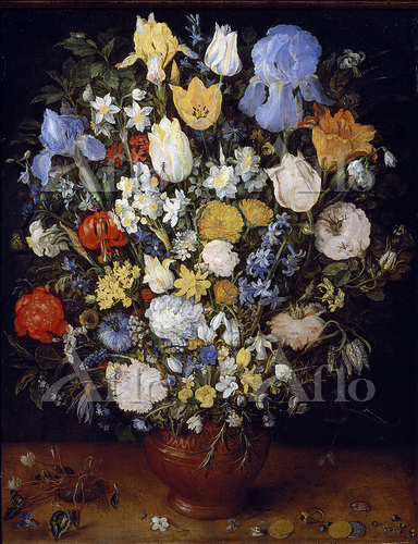ヤン・ブリューゲル 1世「アイリスのある花束」 [188785509]のアート