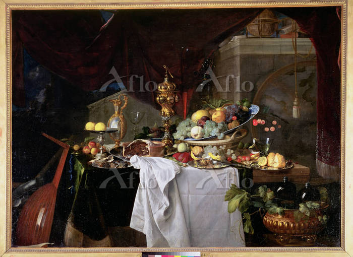 ヤン・ダーフィッツゾーン・デ・ヘーム 「デザートのある静物画