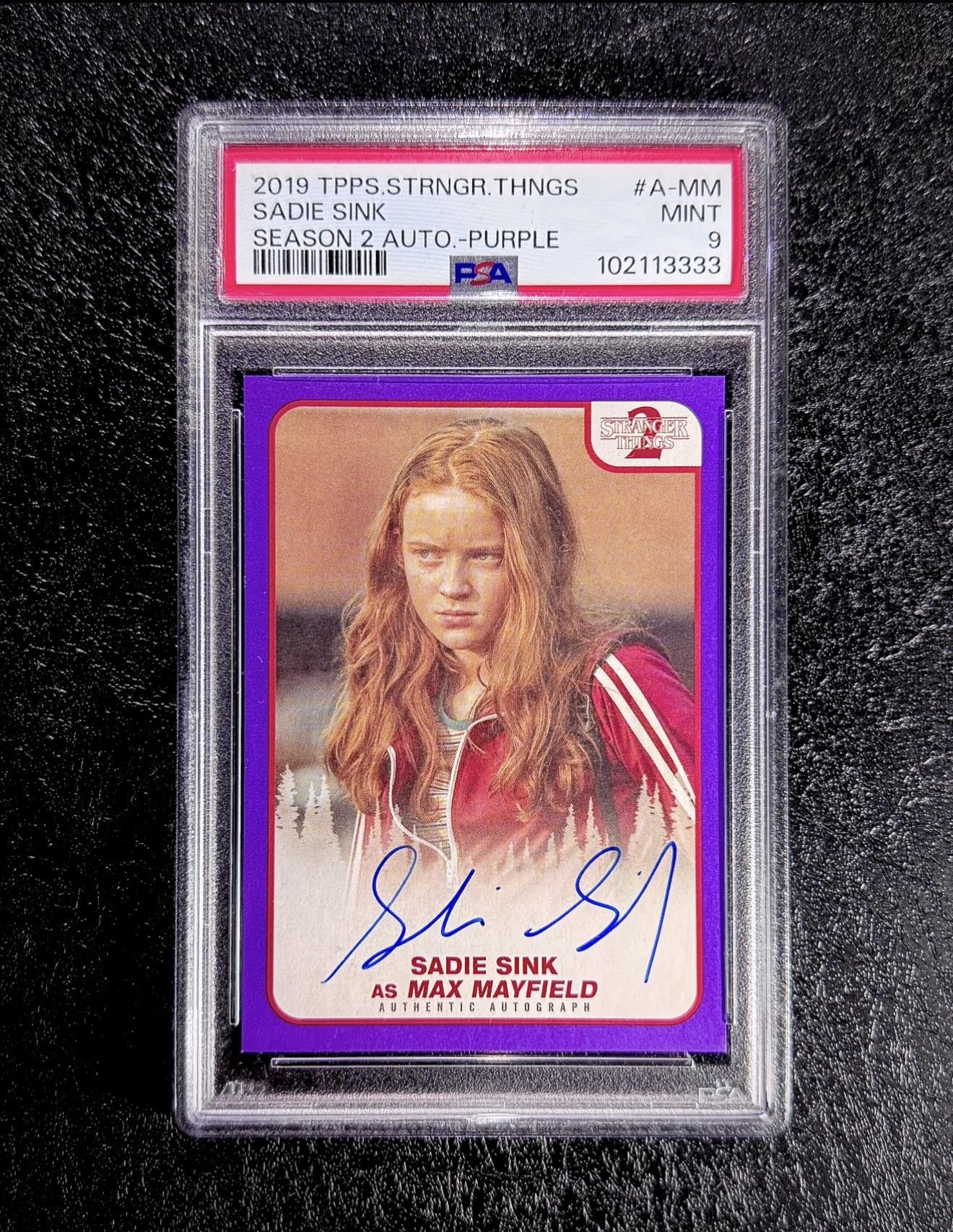 サディ・シンクのサイン入りトレーディングカード : r/StrangerThings