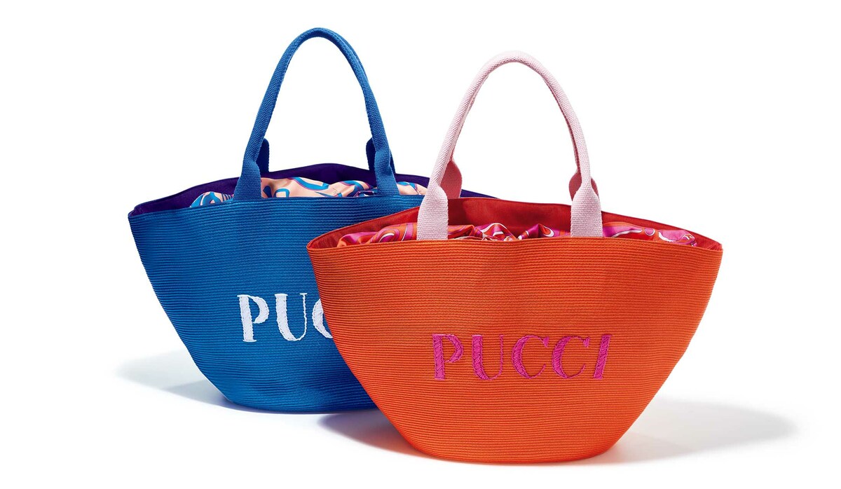 陽気なオレンジ＆ブルーが夏にぴったり！エミリオ・プッチの「かご