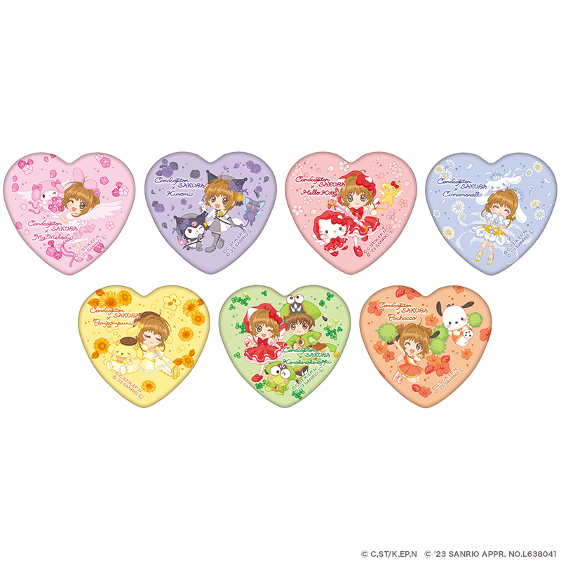 カードキャプターさくら×サンリオキャラクターズ ハート缶バッジ