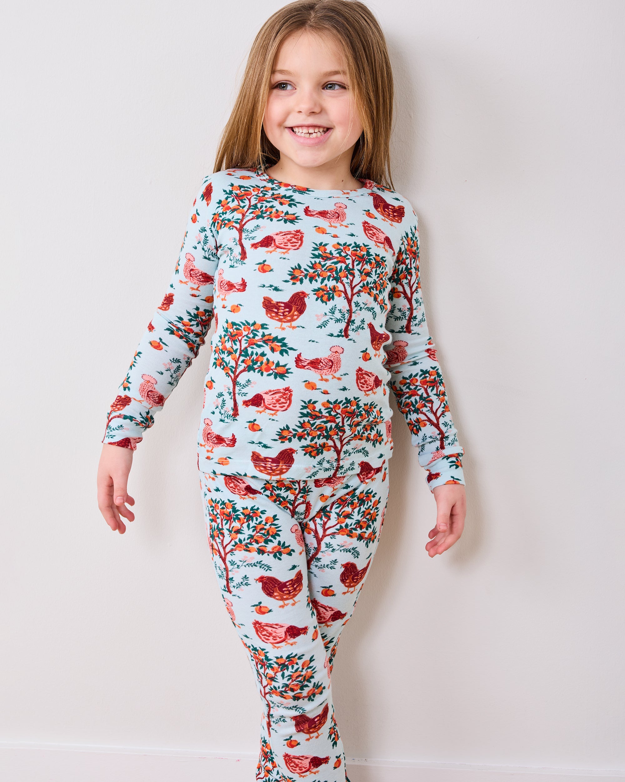 Hen House - Kids PJ Set - Soft Blue – Printfresh