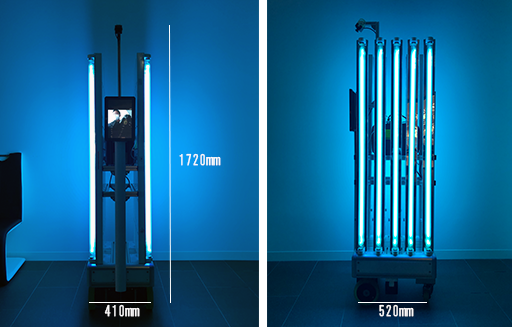 殺菌ロボット』の実証実験を新型コロナウイルス感染症の軽症者等の宿泊