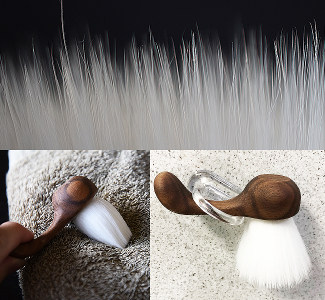 伝統工芸熊野筆の技術」と「理容店のシェービングブラシ」のメーカーが