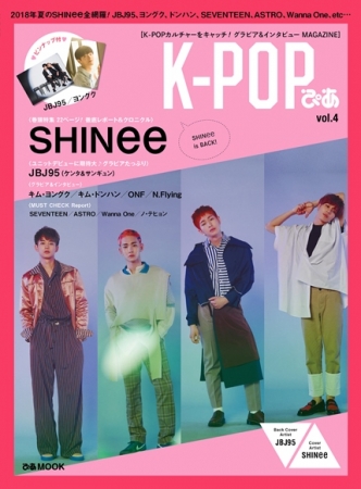 K-POPぴあvol.4」 SHINeeの表紙・JBJ95(ケンタ＆サンギュン)のバック