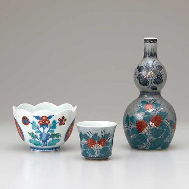 ⭐江戸時代 鍋島藩 御窯絵師 今泉今右衛門の優品 染付色絵磁器 美人図