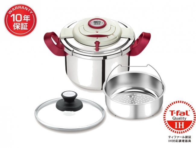 ティファール圧力なべの極み、初心者でも安心！タイマー付き