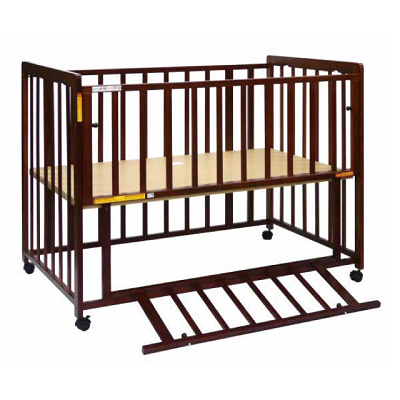 ヤトミ ベビーベッド オリーブ 西松屋モデル - 子供服・ベビー用品