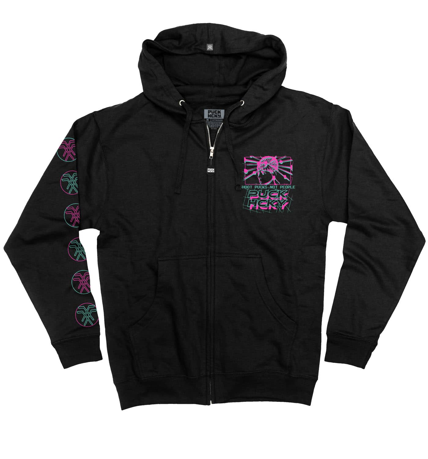 PUCK HCKY 'Vaporwave' Zip Hockey Hoodie