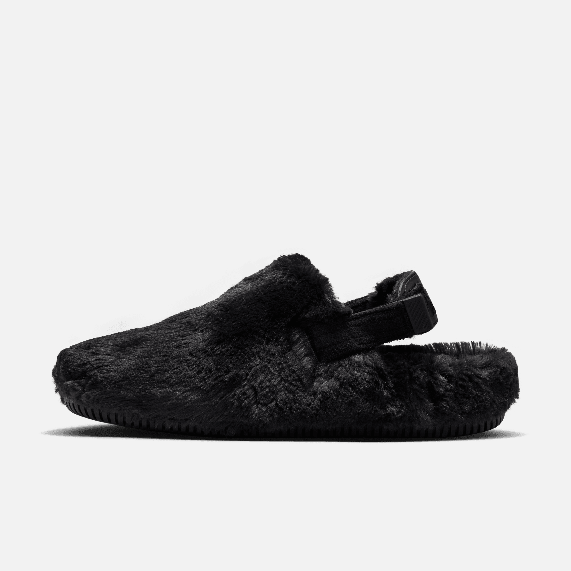 Nike Women's Calm Mule 'Black Fur' – Puffer Reds