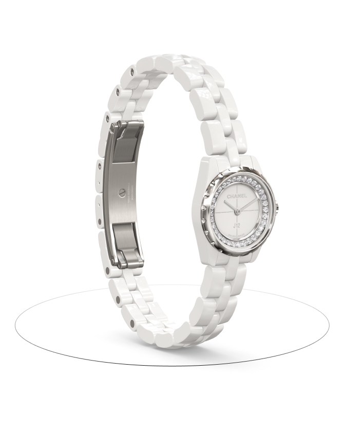 J12∙Xs Watch, 19 mm White Ceramic & Steel - H5237 | CHANEL