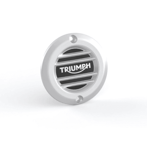 Triumph Brushed Clutch Badge Ribbed A9610252 Online from Pure