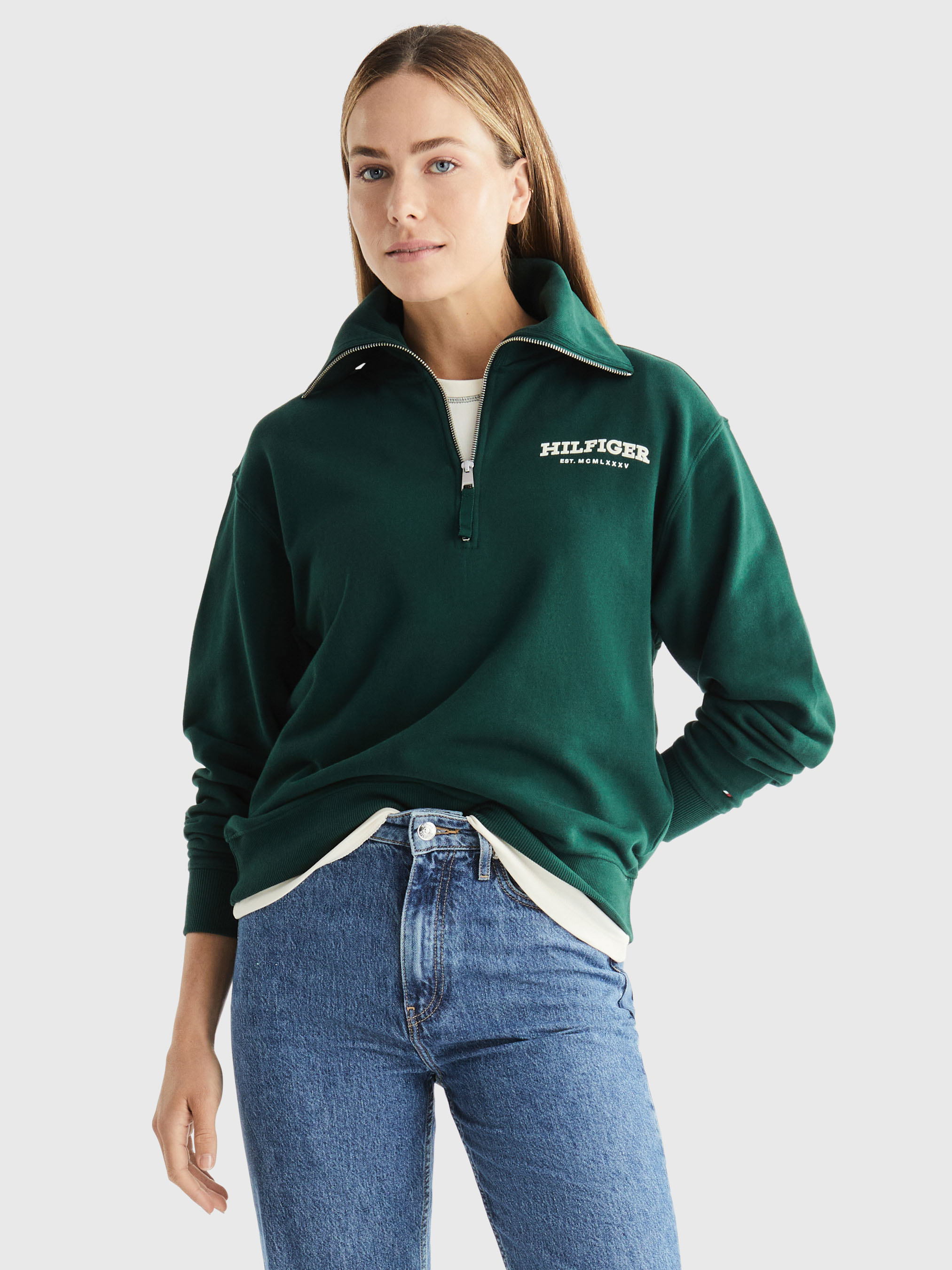 HYSFORM™ EMBLEM HALF ZIP KNIT HALF ZIP KNIT POLO | HYSFORM