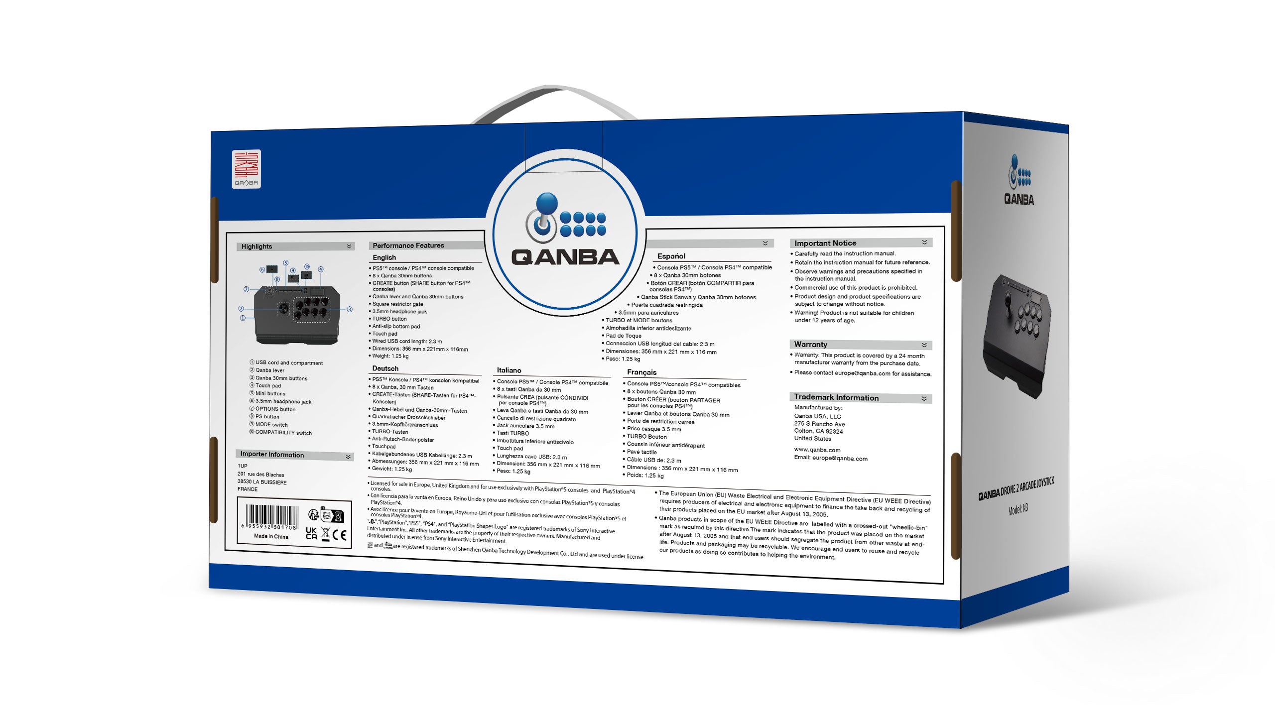 Arcade stick DRONE 2 - QANBA – Qanba Europe