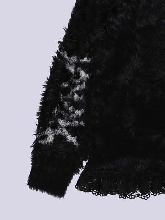 IMVAL / Shaggy Cardigan - QOOZA