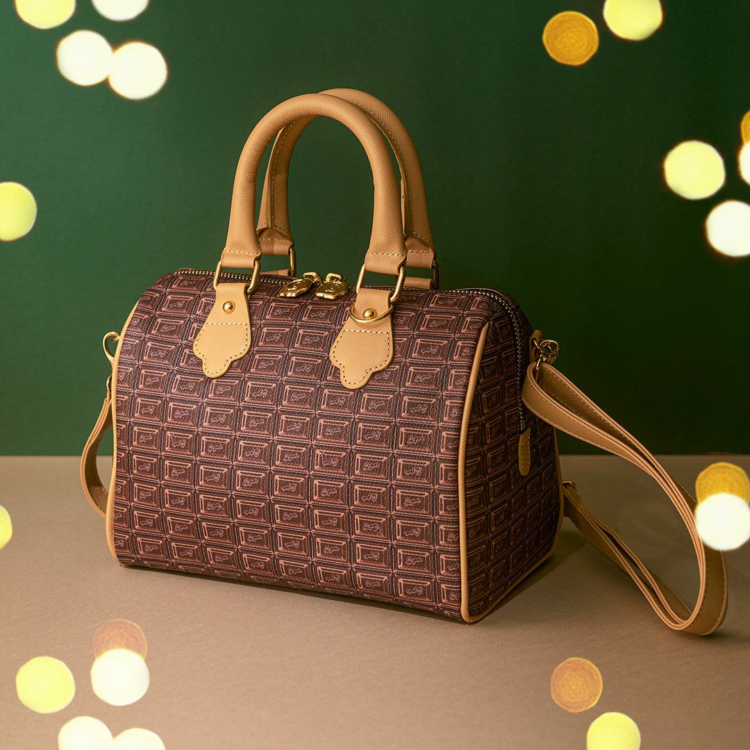 残り1点】チョコレート・ミニ ボストンバッグ | Q-pot. ONLINE SHOP