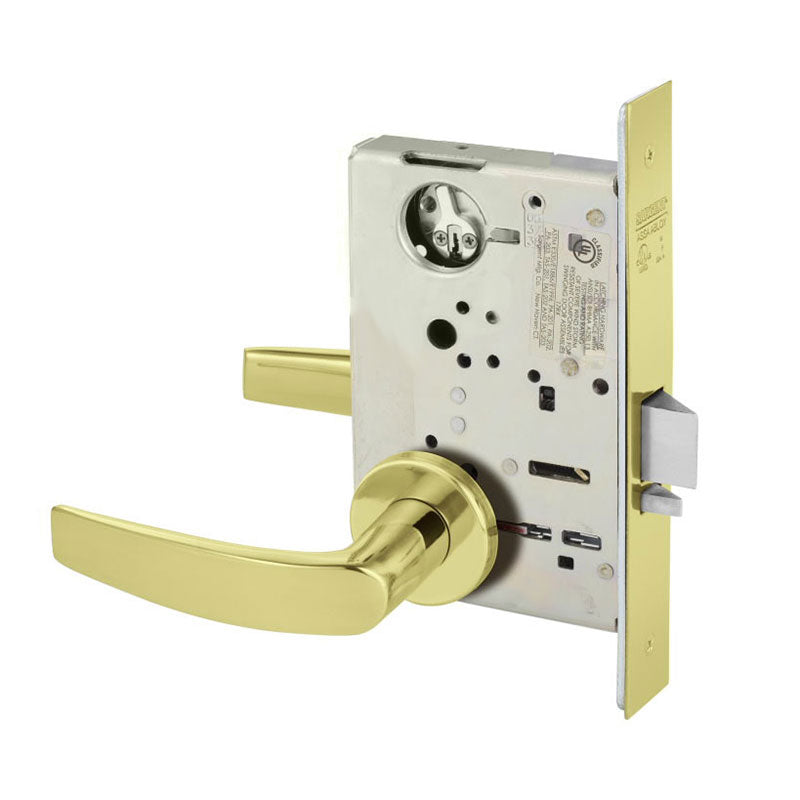Sargent LC-8225-LNB Dormitory or Exit Mortise Lock, B - Lever, LN - Ro