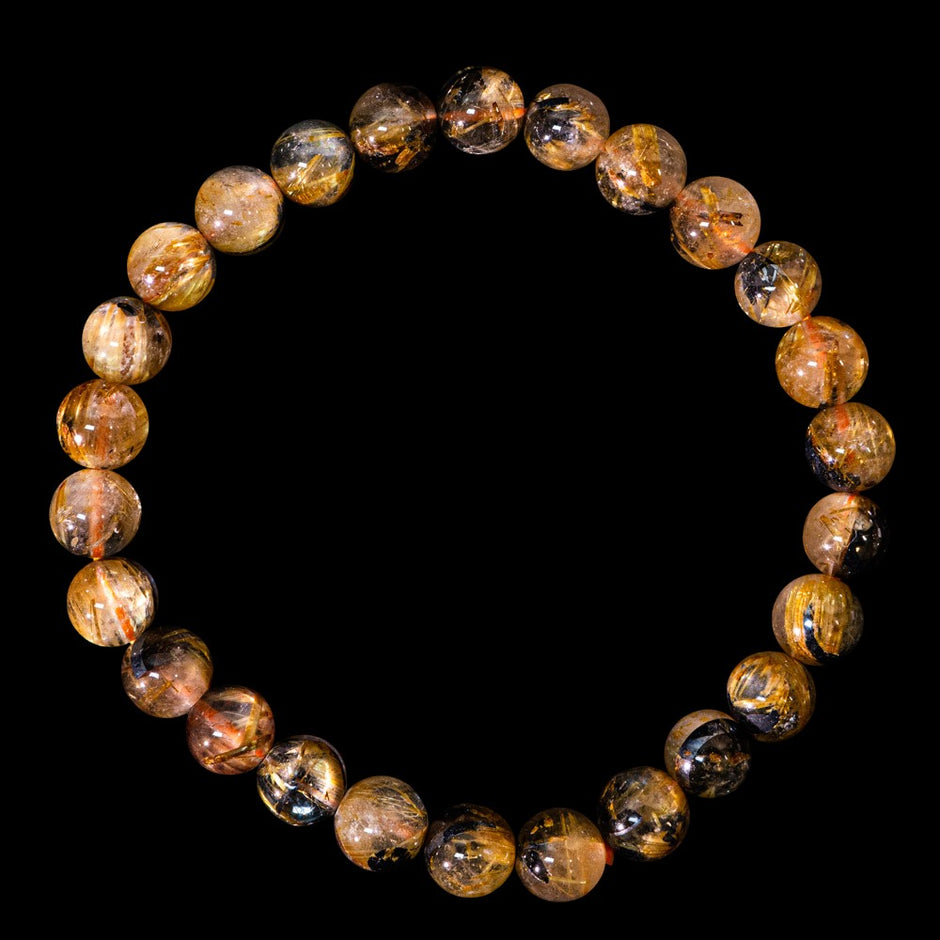 太陽放射ルチル【ルチル専門店クォーツラボ】ヘマタイト核の希少石を直