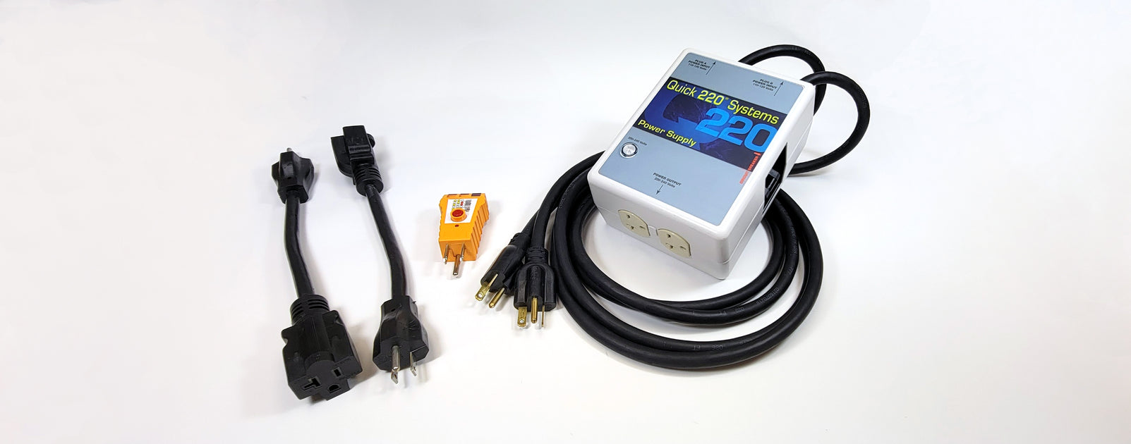 Model A220-20D plus 2 adapter cords | Quick 220 Electrical Systems