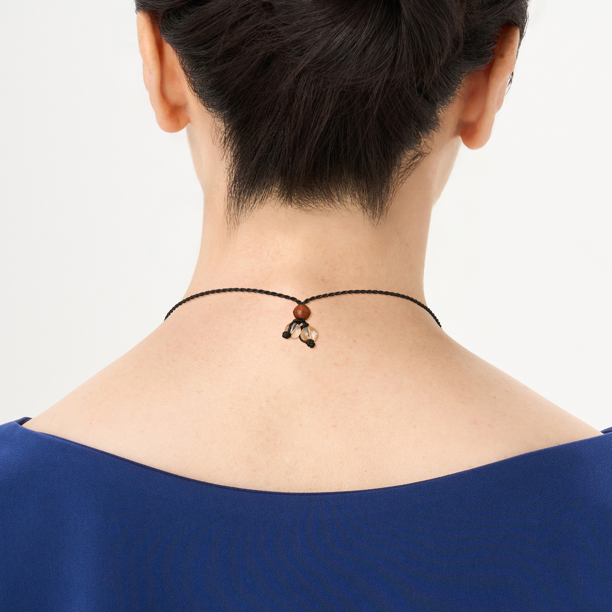 モザイクオパールオーバル18KYGマクラメ編みネックレス18ctUP