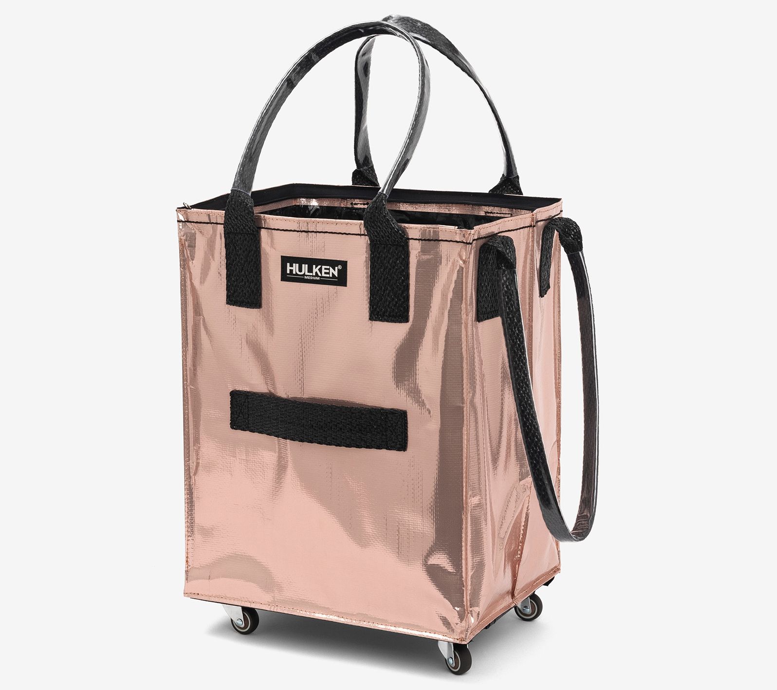 Hulken Medium Rolling Tote Bag with Zip Top Closure - QVC.com