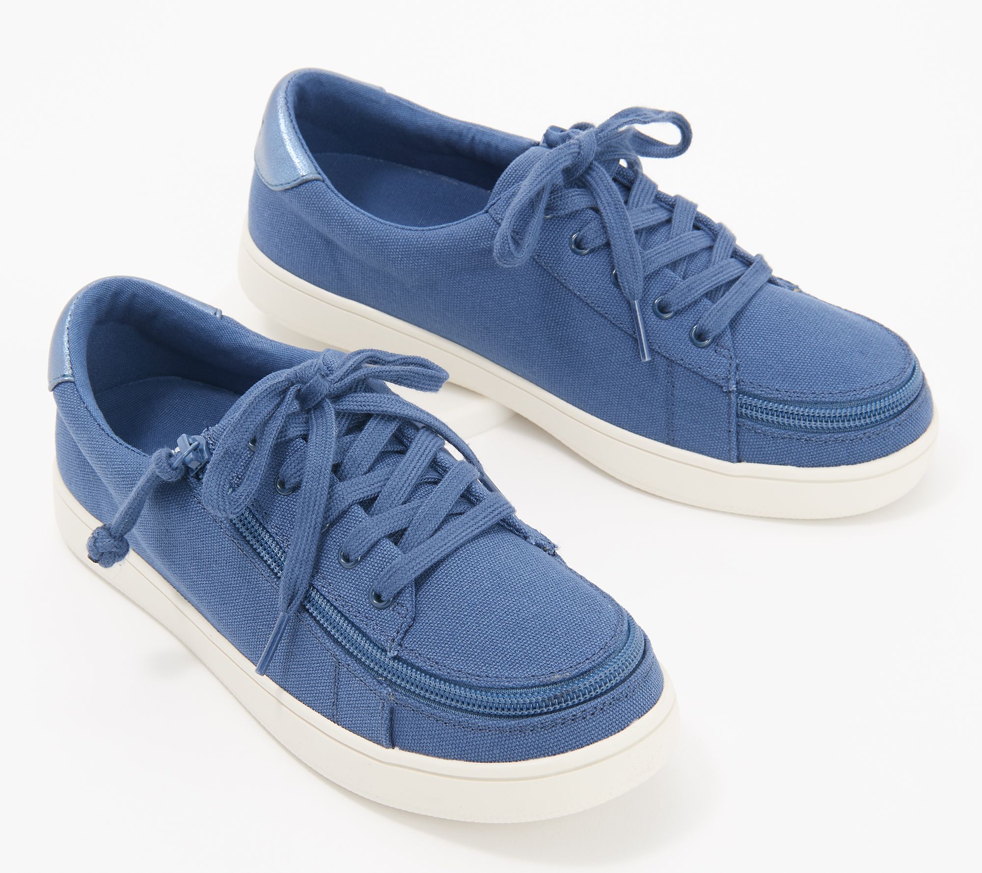 BILLY Footwear Sneaker II Lace-Up Zip-On Canvas Sneaker - QVC.com