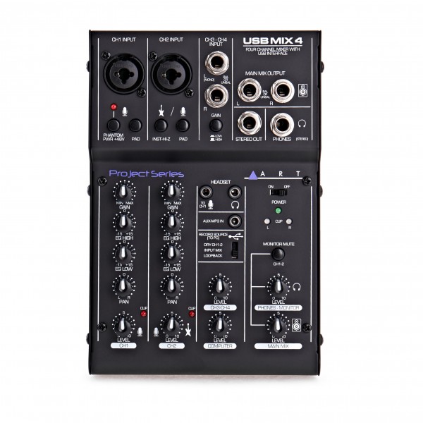 ART USBMix4 4-Channel Mixer/USB Audio Interface at Gear4music