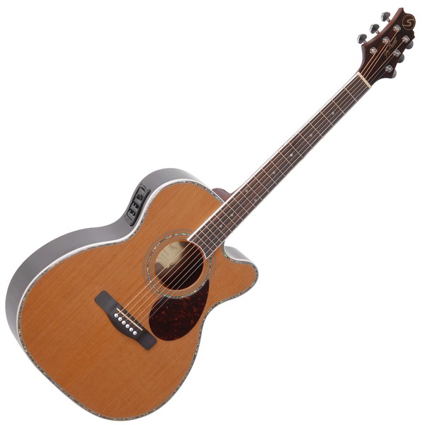 DISC Greg Bennett OM-8CE Electro Acoustic Guitar, Cedar at Gear4music