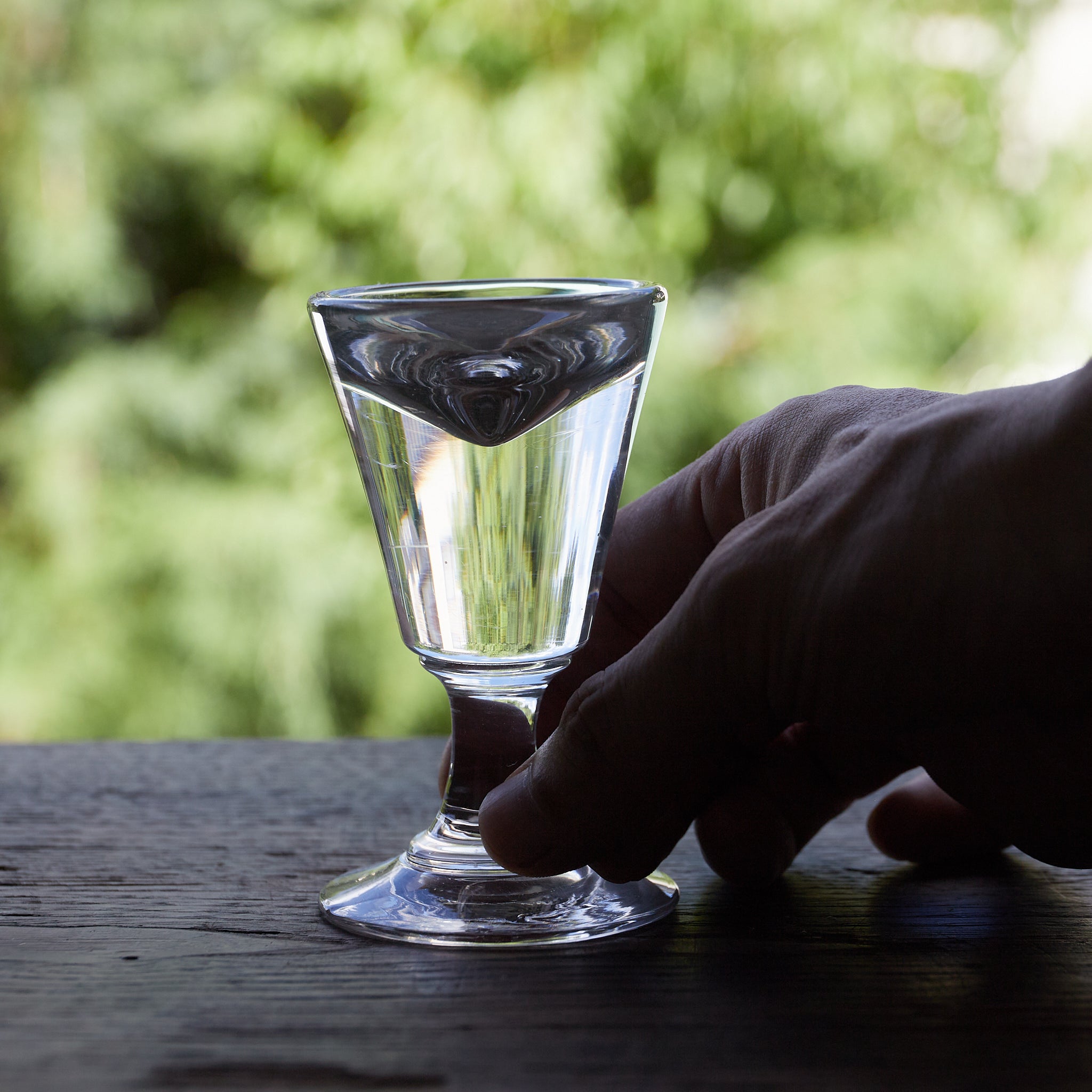 19世紀フランスアンティーク 底厚ビストログラス e（近世：16–19世紀