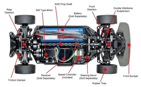 タミヤ 1/10 TT 02 D ポルシ911 GT3 R二駆ドリコンバージョン Porsche