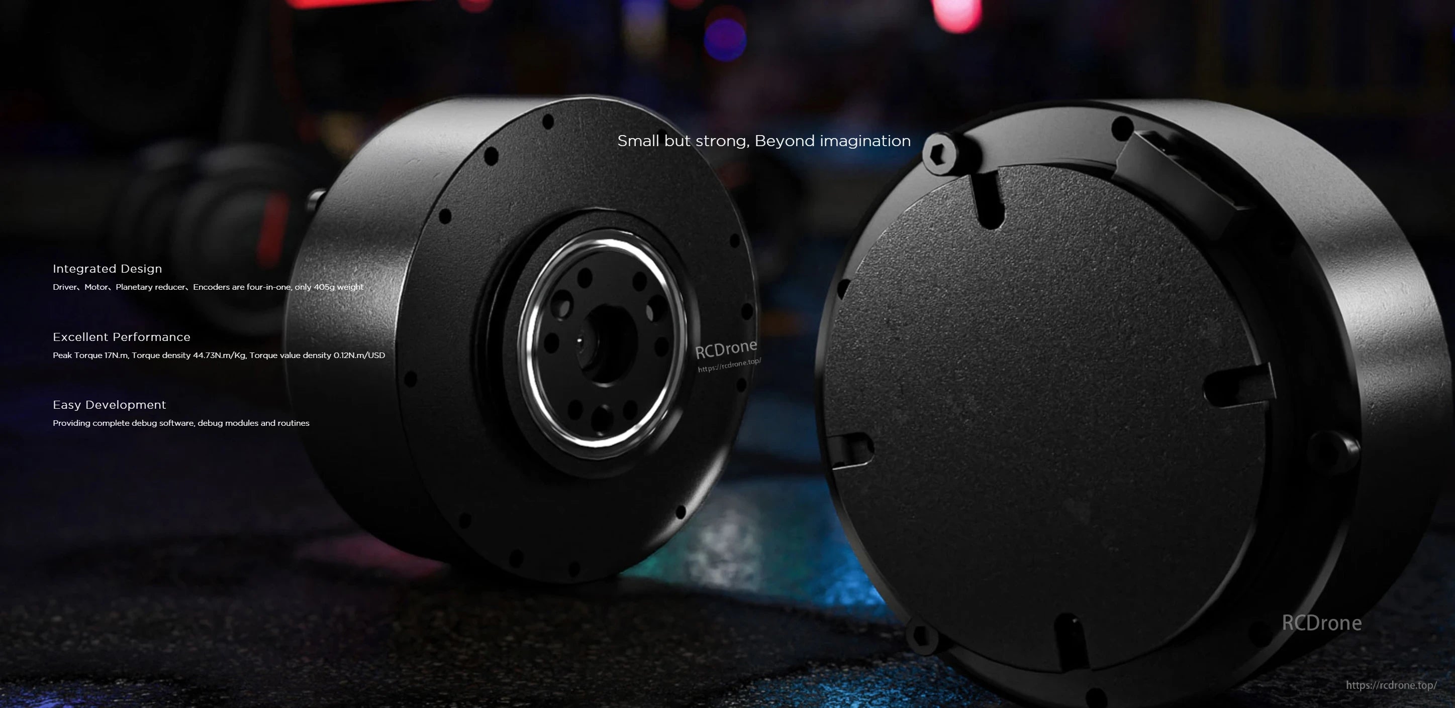 RobStride 02 QDD 17N·m一体型アクチュエーターモジュール、7.75:1比