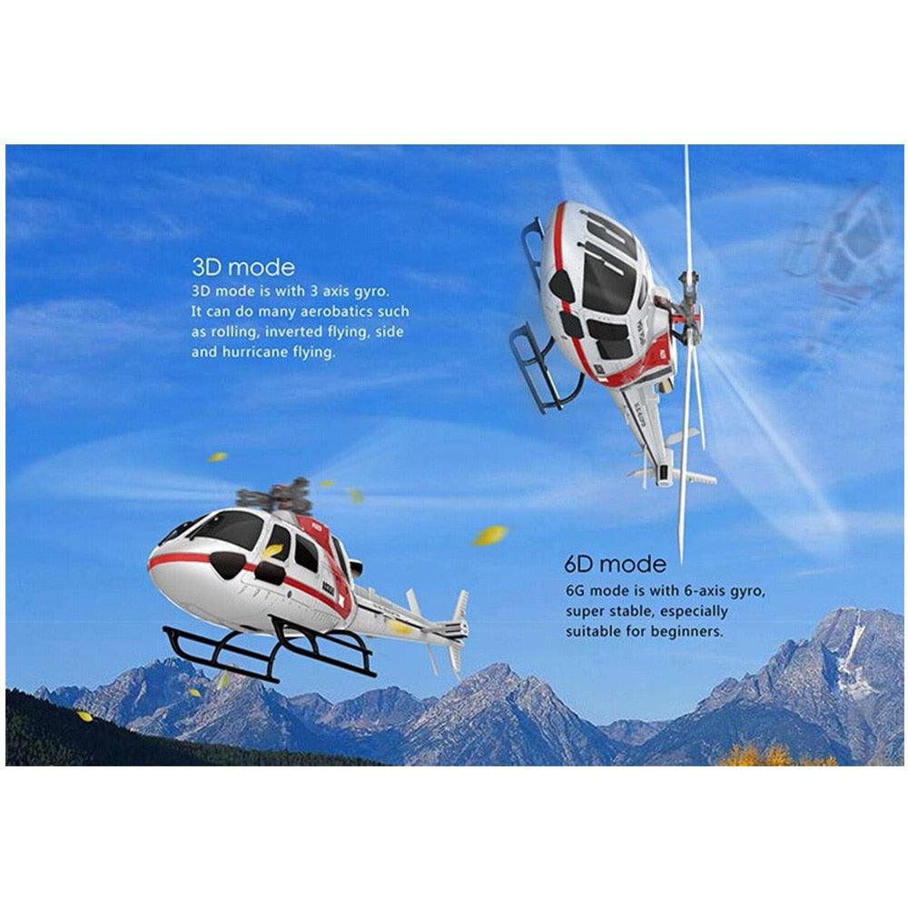WLtoys XK K123 AS350 RC Helicopter - 6CH Brushless Scale 3D6G