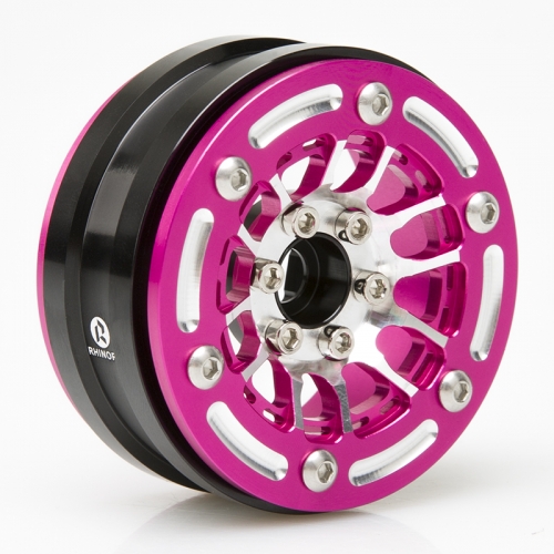RhinoRC MOZA 1.9 Inch Super Pink Color ZERO OffSet Aluminum Wheel