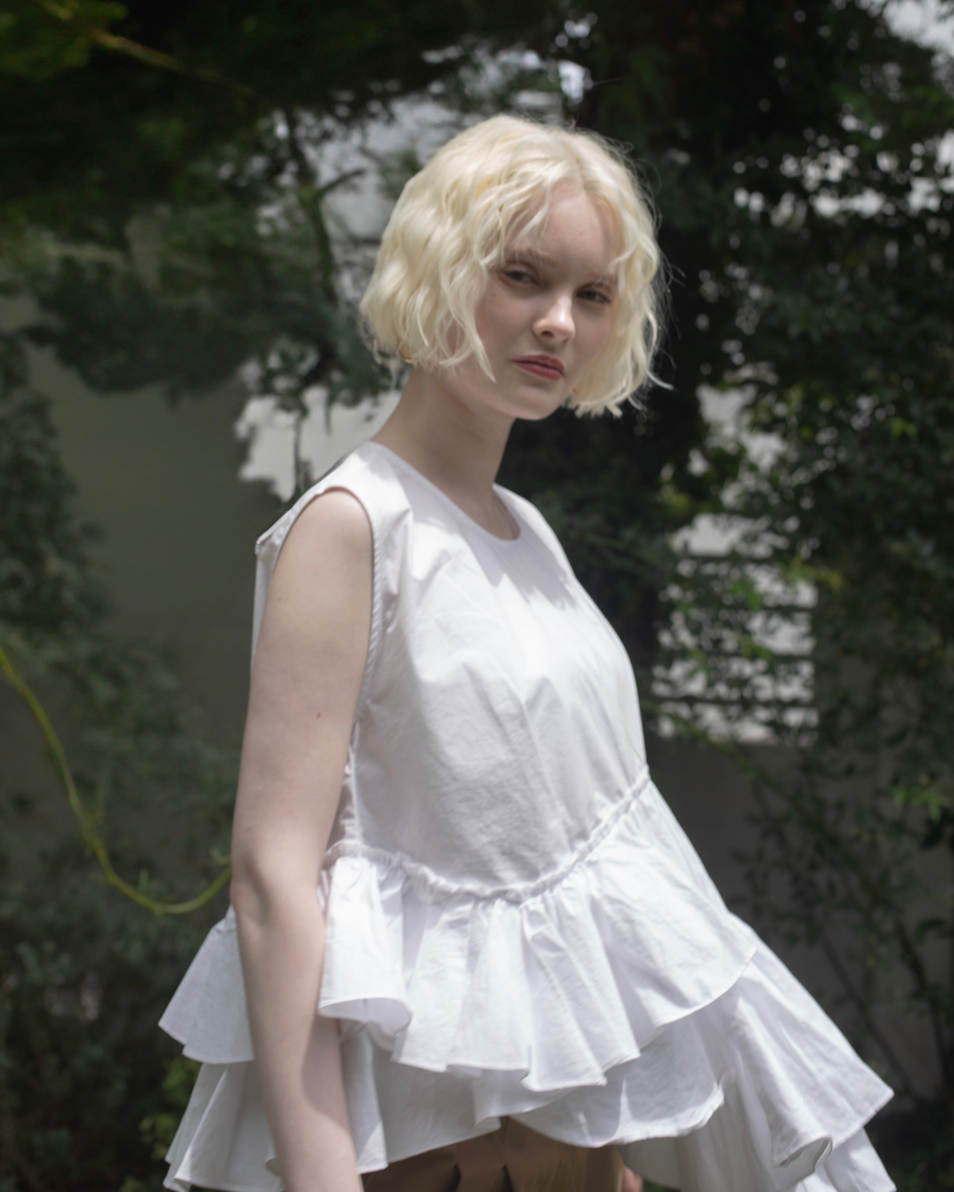 残りわずか】Ruffled peplum blouse – RANCLIC