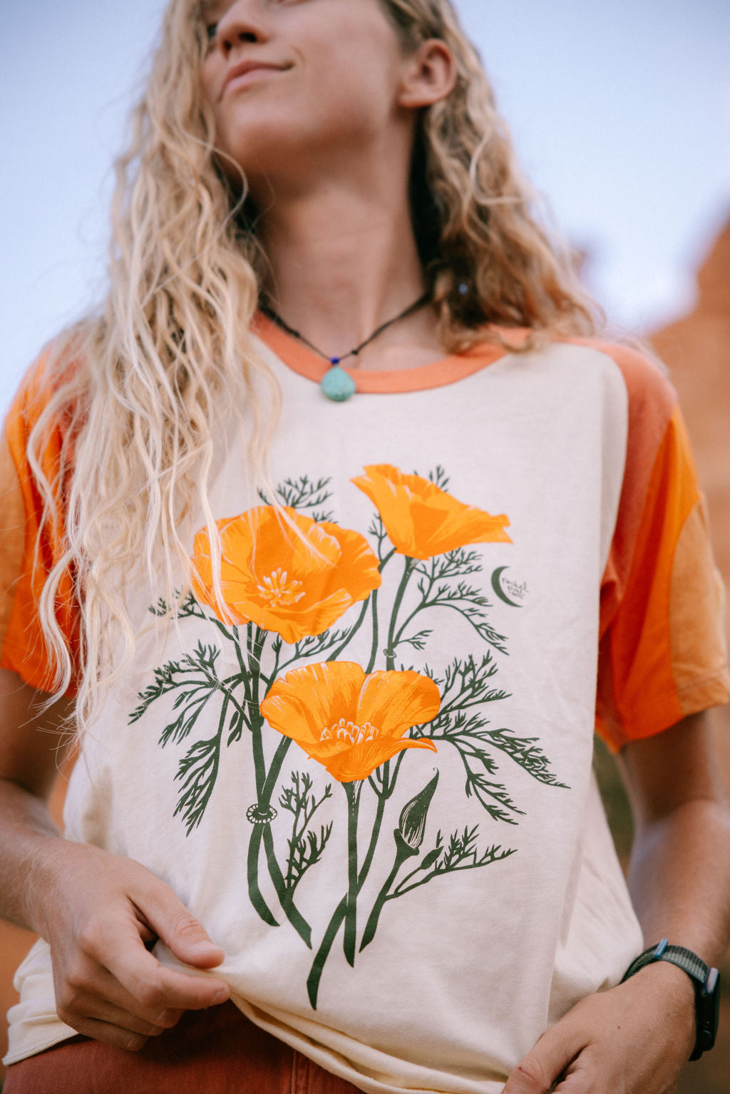 California Poppies // CAMP Tee – Rachel Pohl Art