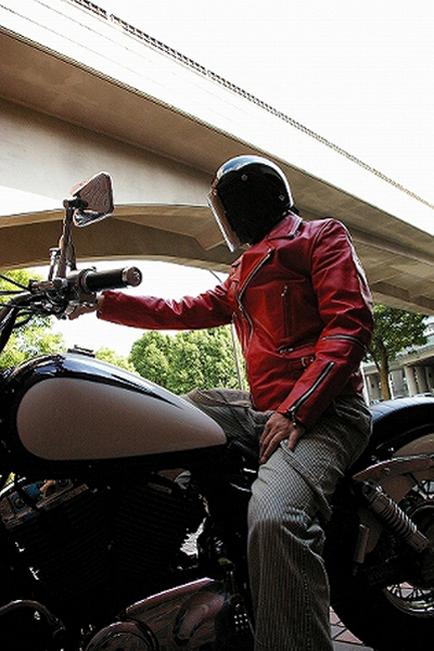 赤いライダースジャケット販売店【UKダブルライダースジャケット