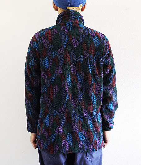 90's Patagonia リーフ柄ハーフジップフリースジャケット - Fresh