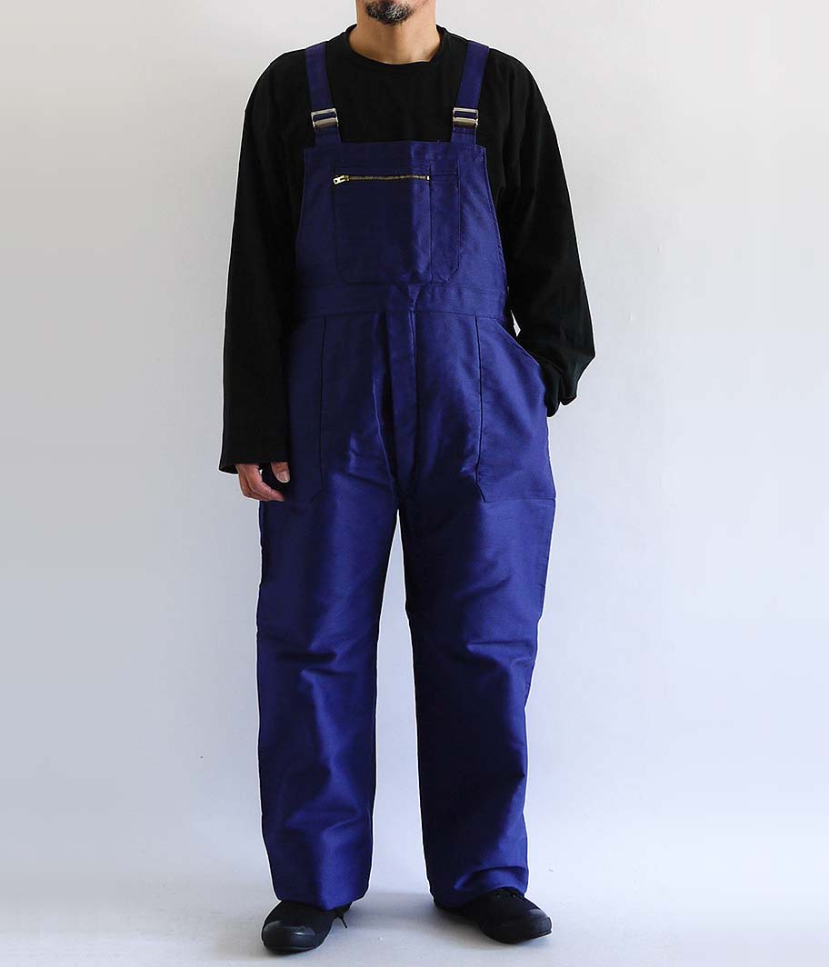 ビンテージモールスキンフレンチワークオーバーオール［Dead Stock