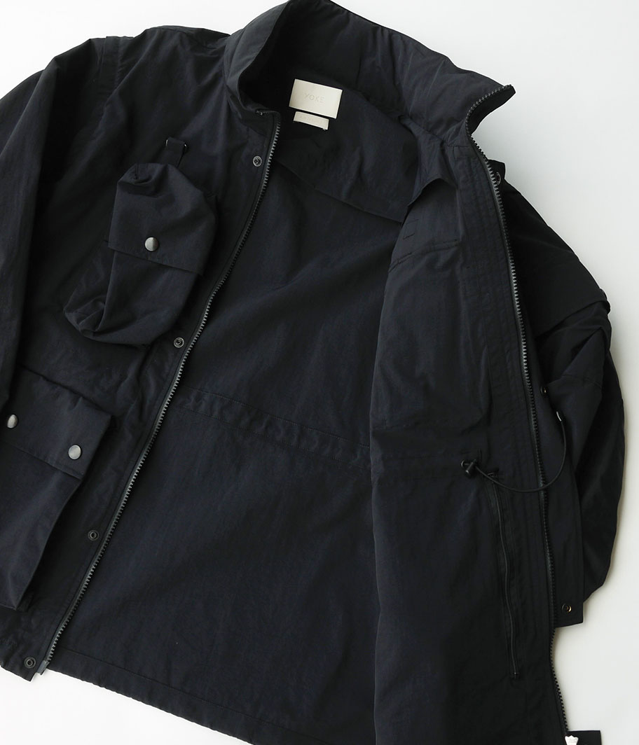 YOKE MULTI POCKETS UTILITY BLOUSON [BLACK] - Fresh Service