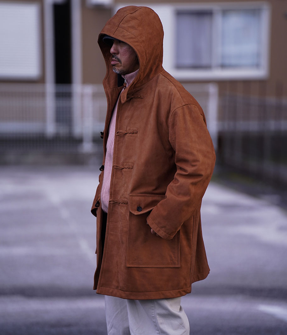 CCU 'ARIO' DUFFLE COAT [COW NUBUCK / CAMEL] - Fresh Service