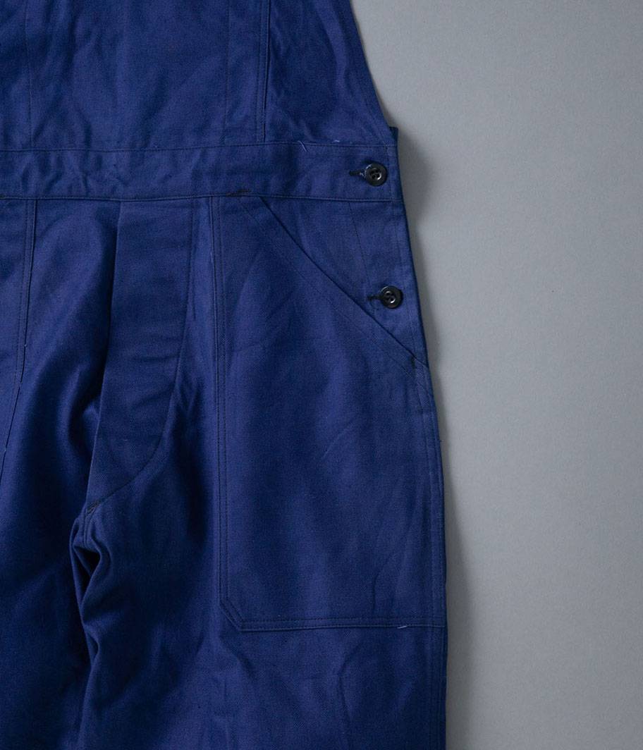 60's フランス軍 コットンツイルフレンチワークオーバーオール［Dead