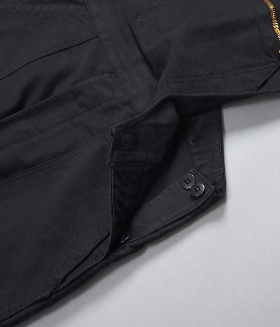 モールスキンフレンチワークオーバーオール［Overdye / BLACK