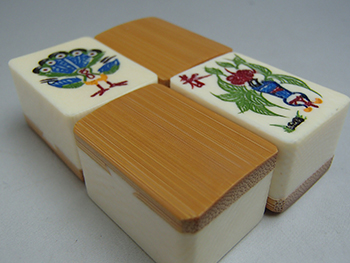 本象牙 麻雀牌 背竹 ケース付 高価買取しました。神奈川県のお客様