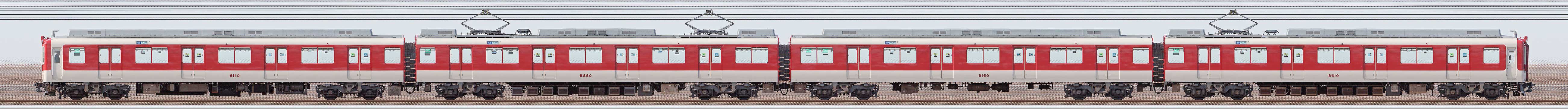 近鉄8600系X60・8610編成（山側）｜RailFile.jp｜鉄道車両サイドビュー