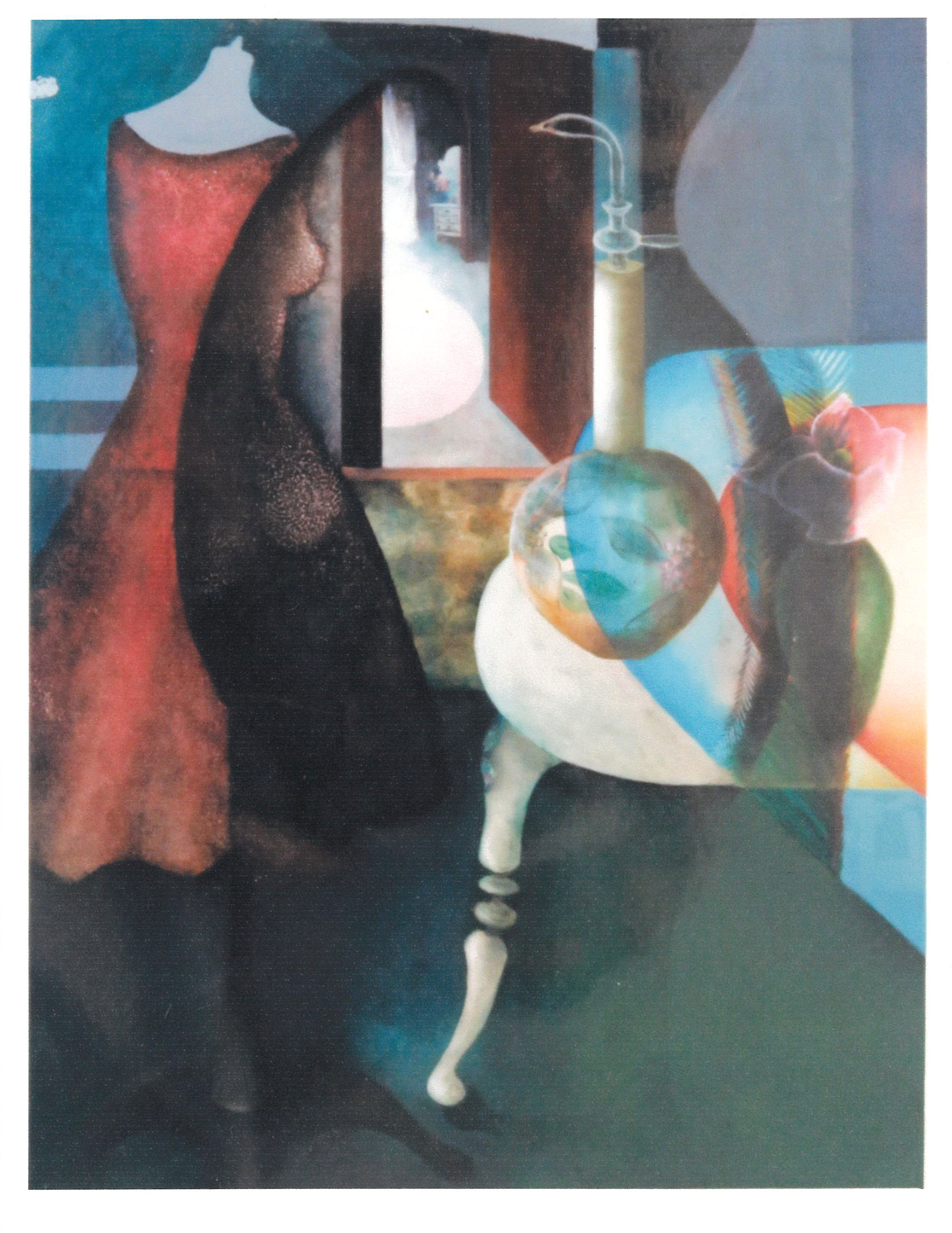 五月の空に想うF100油彩画