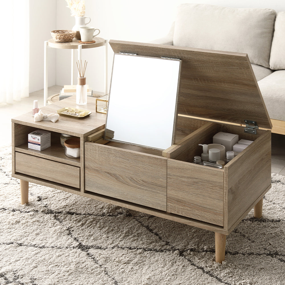 たっぷり収納できるドレッサーテーブル 幅95cm/たっぷり収納できる