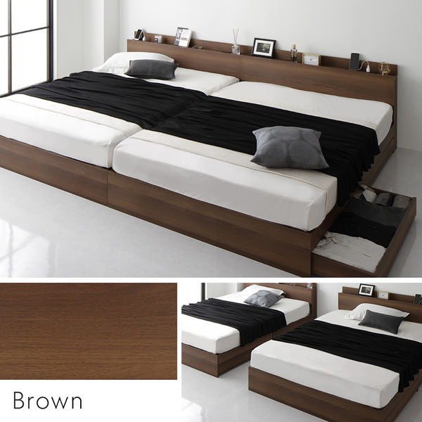 引き出し収納付きベッド『Serest セレスト』2台セット/ 家族にも夫婦に